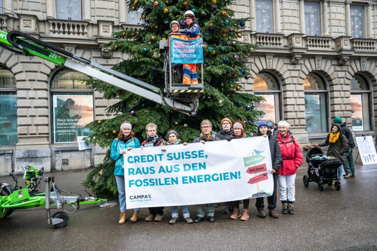 Kohle für die Credit Suisse (Aktion am Paradeplatz)