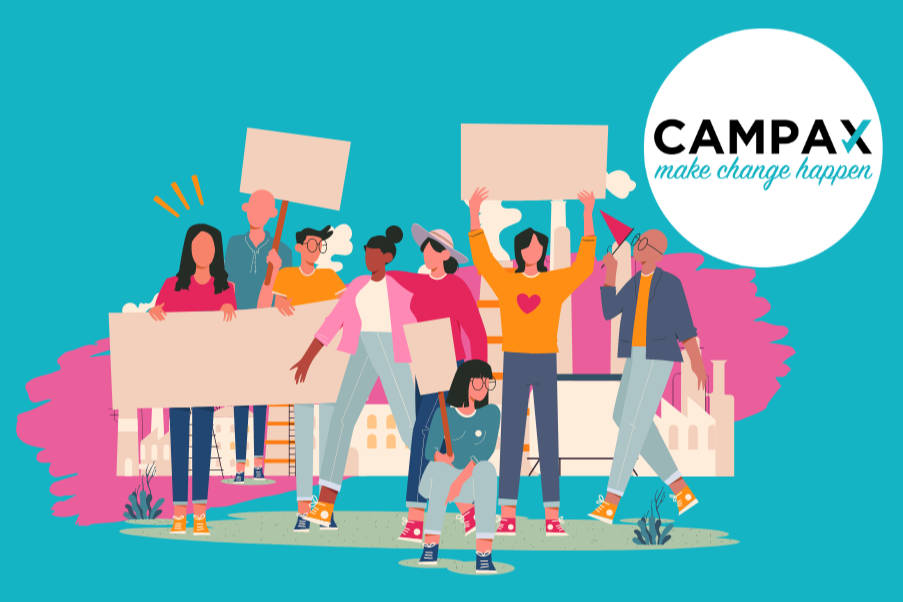 Illustration Campax-Aktionsgruppe auf beUnity