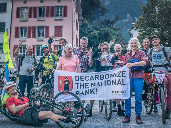 Tour de Climat-Zwischenstopp in Glarus vor Petitionsübergabe (Aug. 2021)