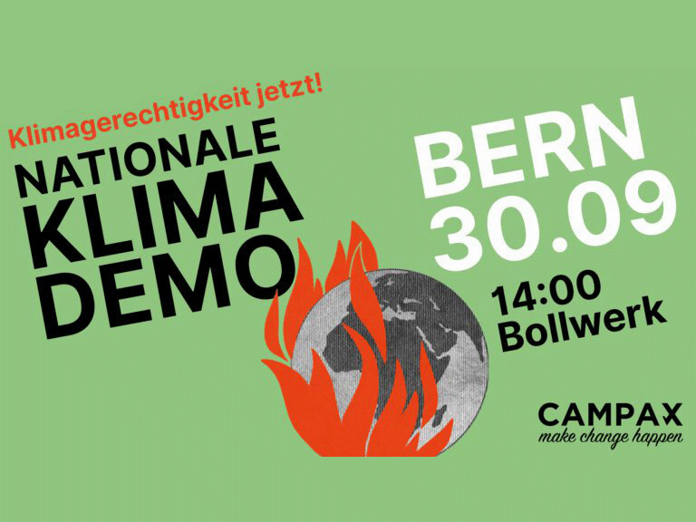 Manifestazione per il clima il 30.09.2023 a Berna. Insieme contro la crisi climatica