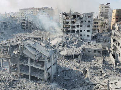 Zusammengebombter Stadtteil Al-Rimal im Norden Gaza (Quelle Hassan Islyeh, Unicef)