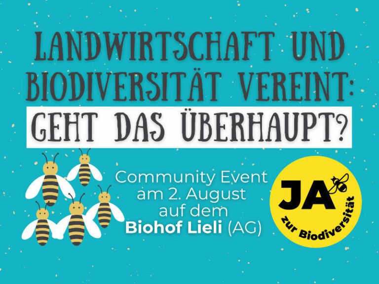 Community Event Biodiversität auf Biohof in Oberwil-Lieli