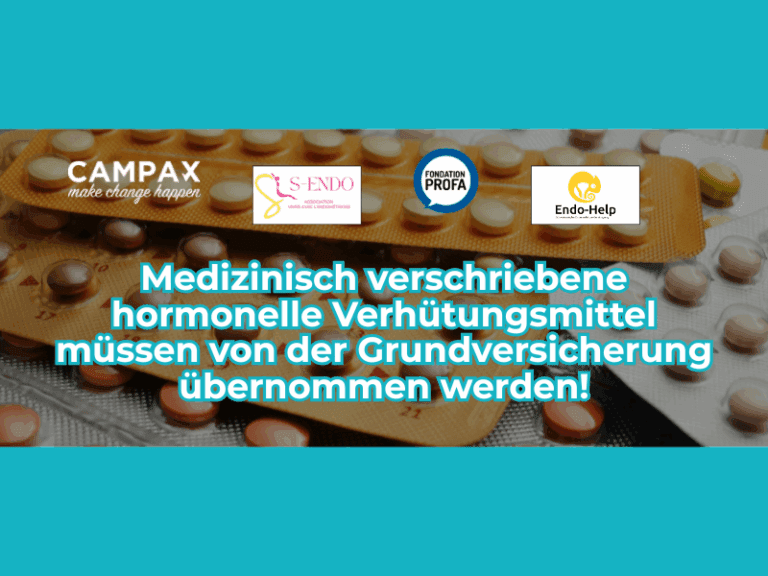 Medizinisch verschriebene hormonelle Verhütungsmittel müssen von der Grundversicherung übernommen werden !