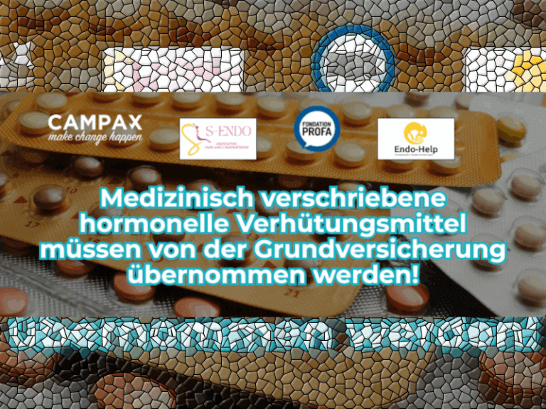 Medizinisch verschriebene hormonelle Verhütungsmittel müssen von der Grundversicherung übernommen werden !
